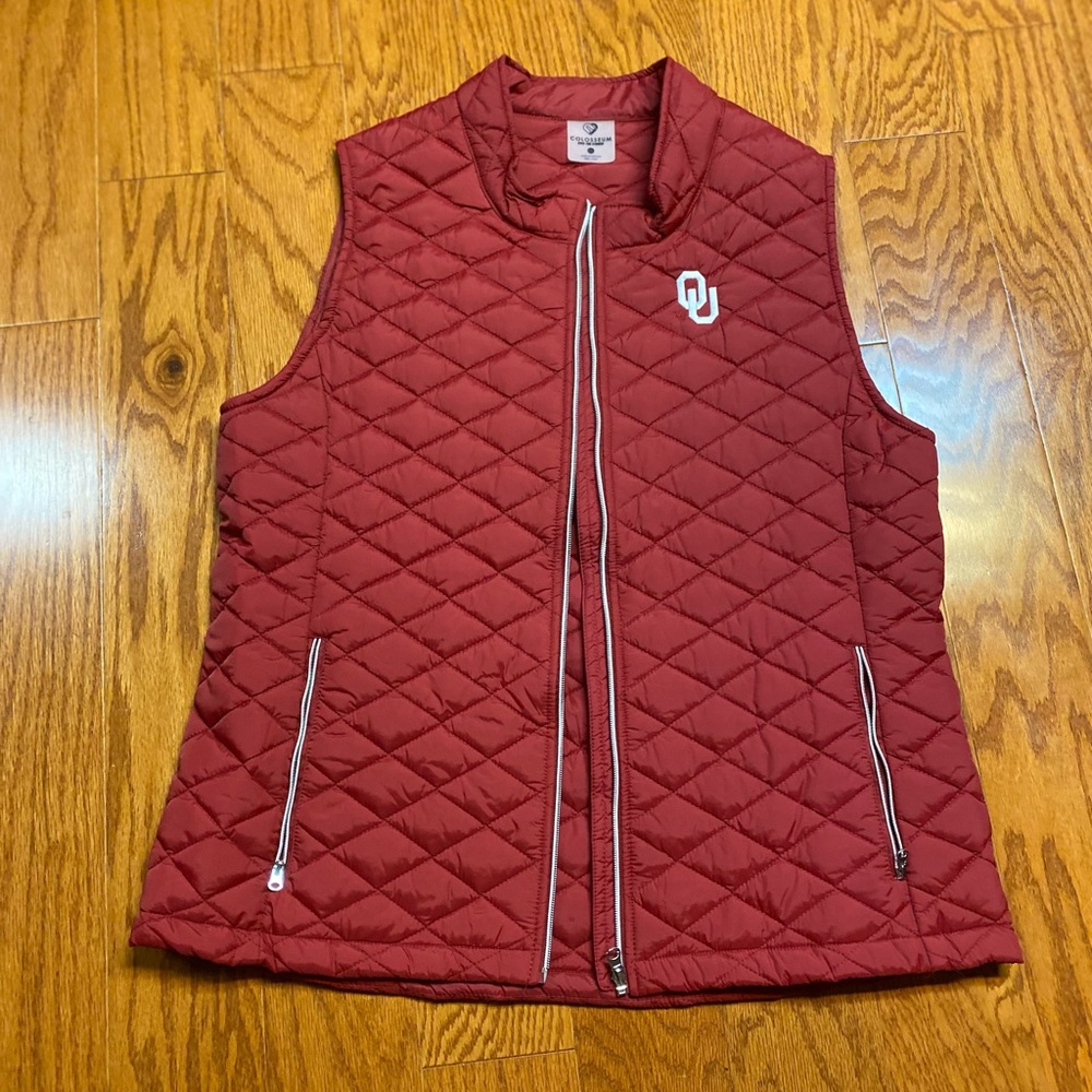 Colosseum Crimson XXL Quilted OU Vest Oklahoma